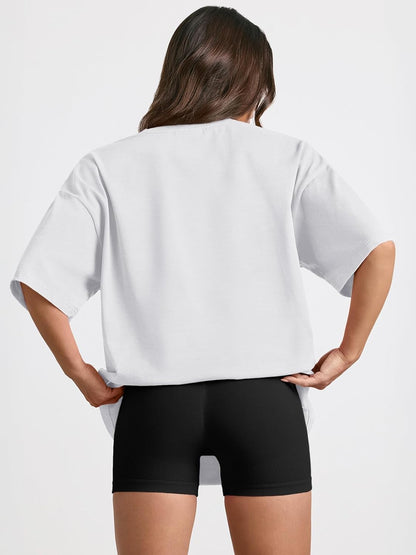 Oversized, soft cotton-poly tees from Trendy Queen perfect for casual, workout, or vacation wear. You don't want to miss it!