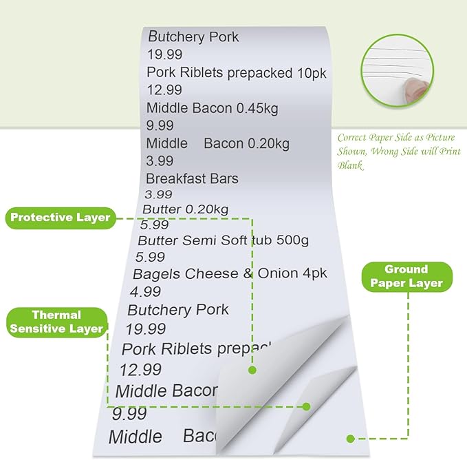 MFLABEL 2 14" x 50' Thermal Paper Cash Register POS Receipt Paper Credit Card Paper 10 Rolls