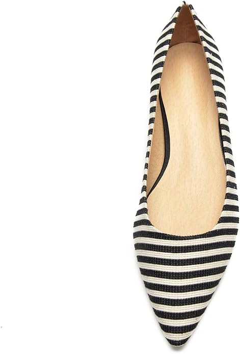 TNXZ Women's Wedding Flats Shoes Closed Toe Cloth Vamp Bridal Dancing Sandals