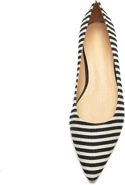 TNXZ Women's Wedding Flats Shoes Closed Toe Cloth Vamp Bridal Dancing Sandals