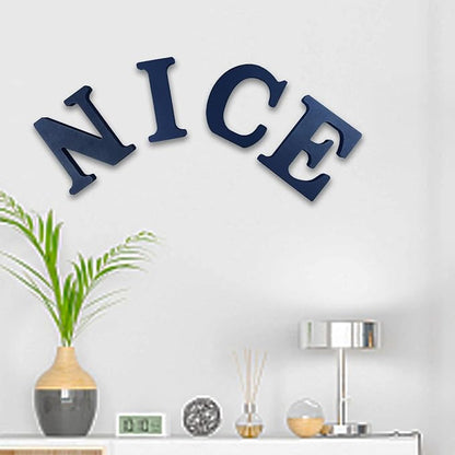 AOCEAN 6 inch Black Wood Letters Unfinished Wood Letters for Wall Decor Decorative Standing Letters Slices Sign Board Decoration for Craft Home Party Projects (E)