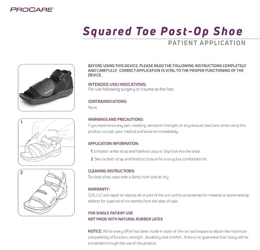 ProCare 79-81233 Squared Toe Post-Op Shoe