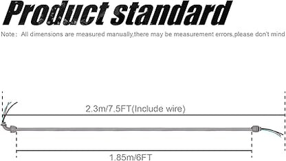 6FT 12-Inch Electrical AC Whip Kit,Nonmetallic Liquid Tight Flexible Electrical Conduit,7.5FT of Connecting Wires 3-Conductor 10-Gauge Wires wStraight90 Degree Fittings