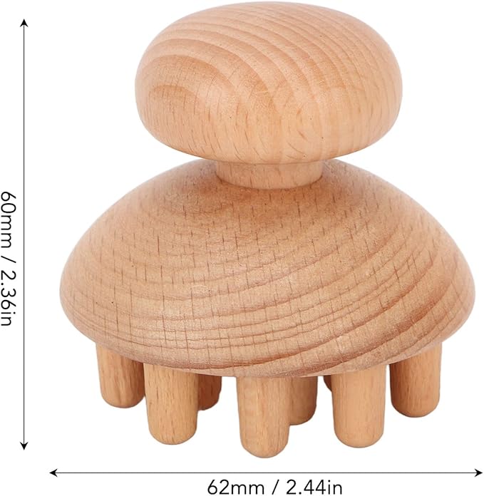 ANGGREK Wood Head Massager, Octopus Shape Manual Scalp Massagers Scalp Massage Tool Wooden Fingers Head Scratcher for Remove Headache and Head Body Relaxing