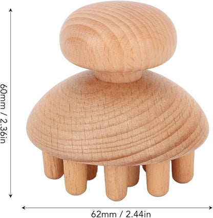 ANGGREK Wood Head Massager, Octopus Shape Manual Scalp Massagers Scalp Massage Tool Wooden Fingers Head Scratcher for Remove Headache and Head Body Relaxing