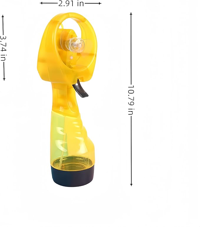 spray fan bottles mist sprayer Handheld portable fan personal quiet fan for outdoorbeach 2 AA dry Battery Poweredorange