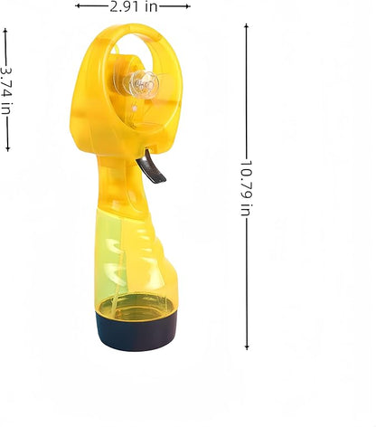 spray fan bottles mist sprayer Handheld portable fan personal quiet fan for outdoorbeach 2 AA dry Battery Poweredorange