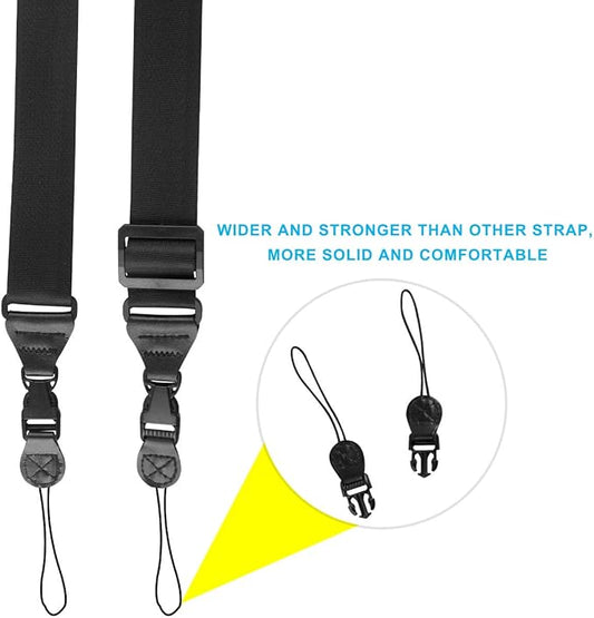 SUPFIVES Adjustable Shoulder Strap Multifunctional Neck Strap Replacement for iPad Case Tablet Case Shoulder Messenger Bags Luggage Nylon Black 35.4-61