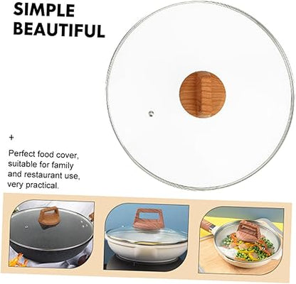 Ciieeo Tempered Glass Pot Lid Cooking Cover Anti-Oil Splashing Visible Design for Safe Convenient Cooking