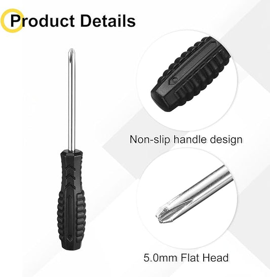 uxcell Mini Phillips Screwdriver 5.0mm 142mm Length Micro Precision Cross Head Screwdrivers with Non-Slip Handle for Watch Eyeglasses Cellphone Electronics Small Appliances Repair