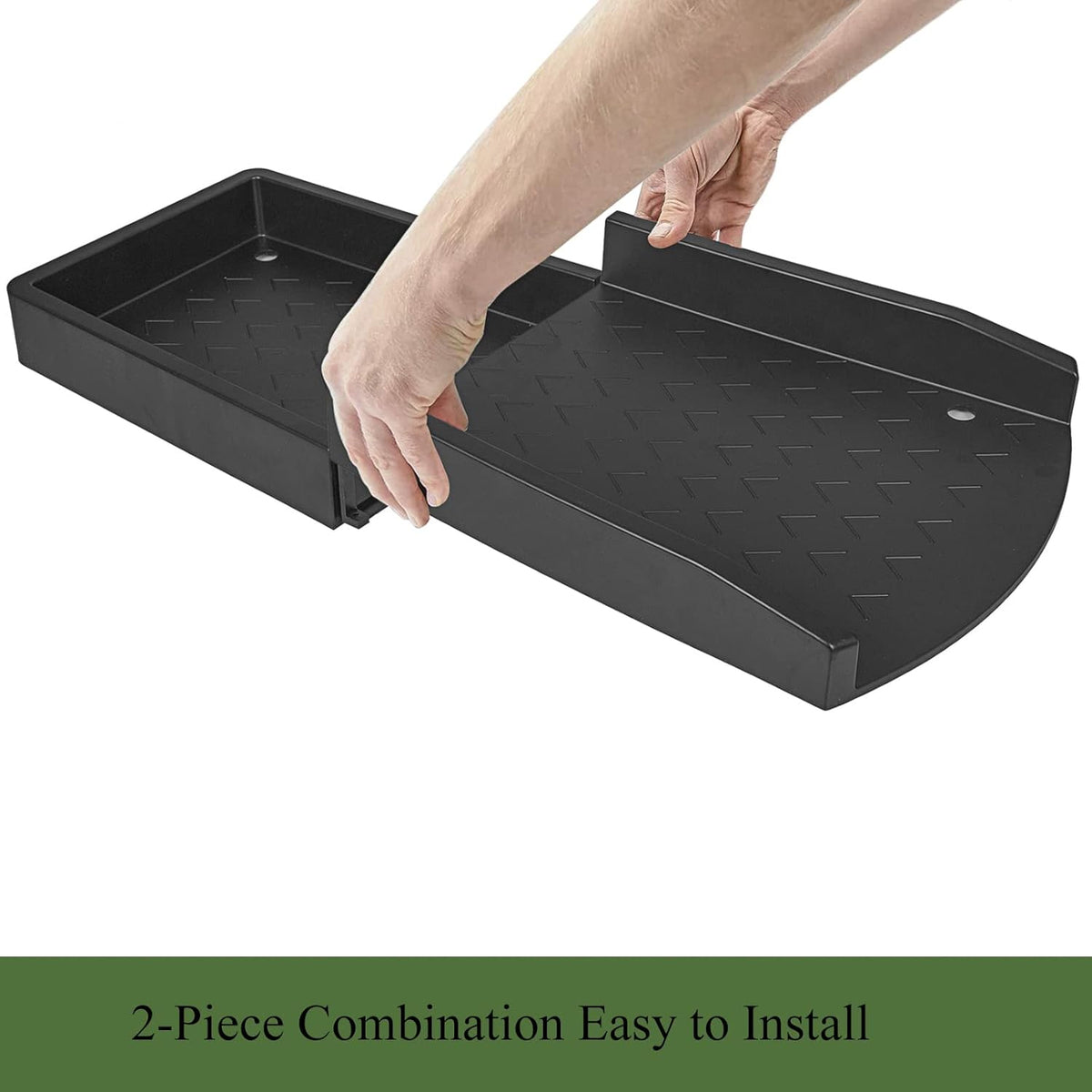 1 Pack Downspout Splash Block, 24" Rain Gutter Downspout Extensions Black, Decorative RainWater Drainage, Gutter Splas ( Doesn't come with 6pc Fixing Nailsh )
