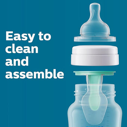 Philips Avent Anti-Colic Baby Bottle with AirFree Vent, 9oz, SCY70391, 1pk, Clear, SCY70391