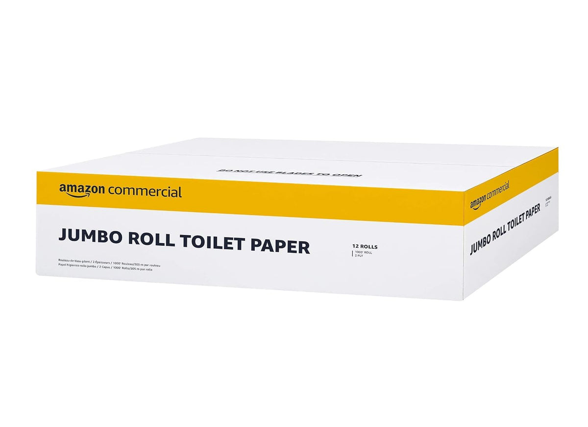 2-Ply White Jumbo Roll Toilet Paper, 9 in, Septic Safe, Compatible with Universal Dispensers, FSC Certified, 1000 Feet Per Roll (Pack of 9)