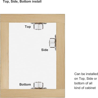 2 PCS Cabinet Latch Double Roller Catch Hardware for Cupboard Closet Cabinet Door Latches and Catches, Nickel