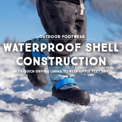 Frosty Insulated Winter Snow Boots for Girls and Boys with Rugged, Water Resistant Nylon Upper, Quick-Drying Lining, Removable EVA Insole, and Durable TPR Outsole