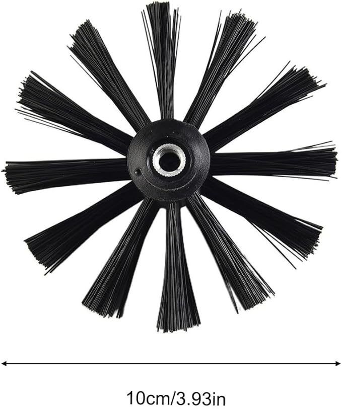 100150mm Chimney Cleaning Brush Dryer Vent Cleaning Brush Lint Remover M8 Thread Bristle Head for Duct Pipe Maintenance Household Tool for Cleaning Dryer Ducts(100mm)