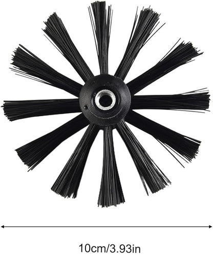 100150mm Chimney Cleaning Brush Dryer Vent Cleaning Brush Lint Remover M8 Thread Bristle Head for Duct Pipe Maintenance Household Tool for Cleaning Dryer Ducts(100mm)