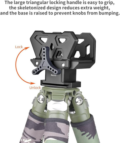 Arca Swiss Saddle Tripod Mount for Hunting Lightweight Tripod Clamp with Arca Quick Release Dovetail Universal Gun Clamp for Shooting Target Practice Outdoors