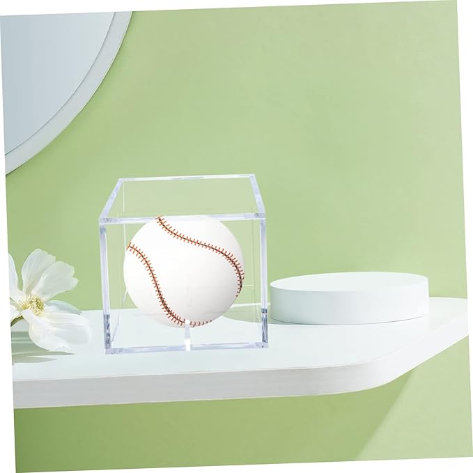 Baseball Display Case Acrylic Box for Baseball Balls Desktop Accessory