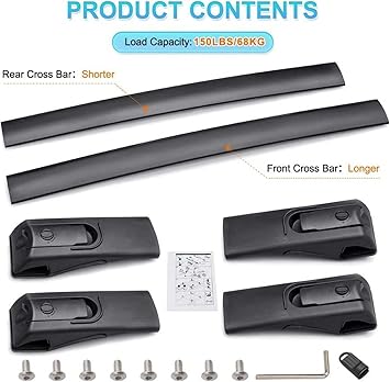 Roof Racks 1 Pair Vehicle Car Roof Mounting Rack Rail Bar Compatible with Toyota RAV4 2013-18 Aluminum Alloy Luggage Roof Rack Car with Side Rails