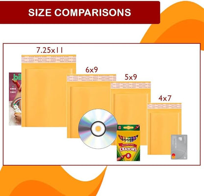 Cozybox Kraft Bubble Mailers (25 Pack) 0 6"x9" Padded Shipping Envelopes Self Sealing Cushioned Packaging Bags With Bubble Cushion (25, 0 (6x9in))