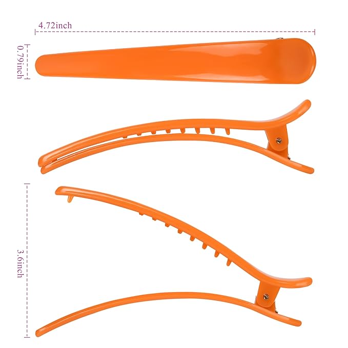 Hair Clips, 12 Pcs Duckbill Alligator Hair Barrettes Pins, Non Slip Colorful Plastic Duck Billed Hair Clips for Styling Sectioning for Women