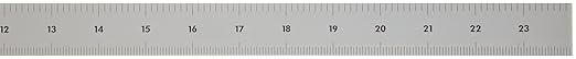 Mitutoyo 182-161, Steel Rule, 24" (4R), (18, 116, 132, 164"), 364" Thick X 1316" Wide, Satin Chrome Finish Tempered Stainless Steel