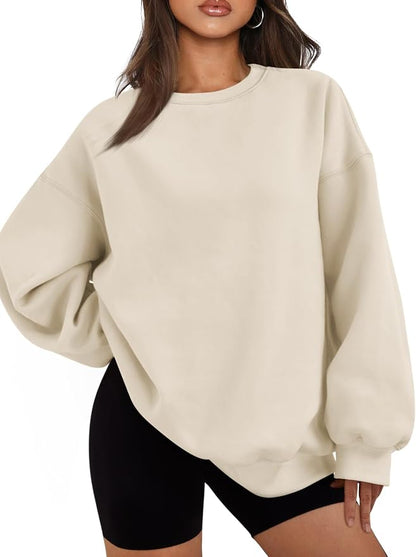 Womens Oversized Sweatshirts Hoodies Fleece Crewneck Sweaters Casual Tops Comfy Fall Fashion Outfits Winter Clothes 2026