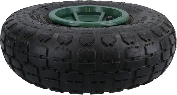 10 Inch Pneumatic Wheel For Sack Truck Carts Wheelbarrows 16mm Bore 2pc