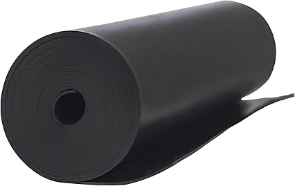 Neoprene Rubber Sheet Solid Rubber Strips Roll PadInsulation for Weather Stripping, Gasket, Shield, Costume, Seal, DIY (116" (.062") Thick, 12" Wide X 10' Long)