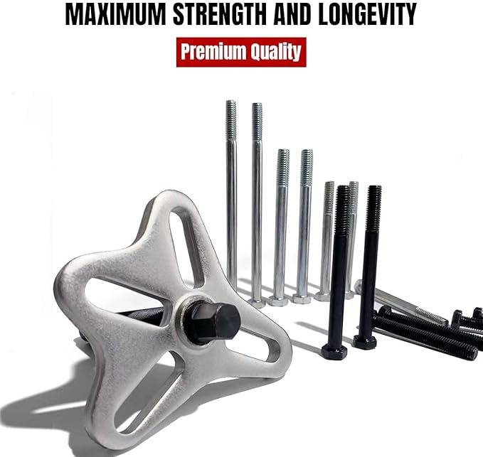 Thorstone 46pcs Harmonic Balancer Puller Set, Steering Wheel Flywheel Crankshaft Pulley Puller