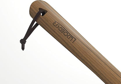 Luxdecor Long Handled Wooden Shoehorns-24in Wooden Long Handle Shoe Horn for Seinors Men Boot Jack Shoe Helper for Women
