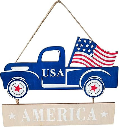 Patriotic Decor Independence Day Hanging Ornaments Wine Rack Decoration (A, One Size)