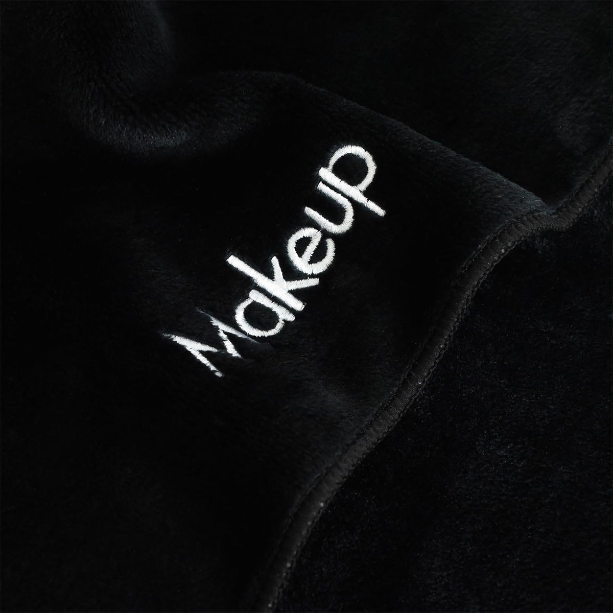 Makeup Towels - Pack of 6 - Ultra Soft & Gentle Microfiber Coral Fleece Washcloth Face Make Up Remover, 13 x 13 in, Black
