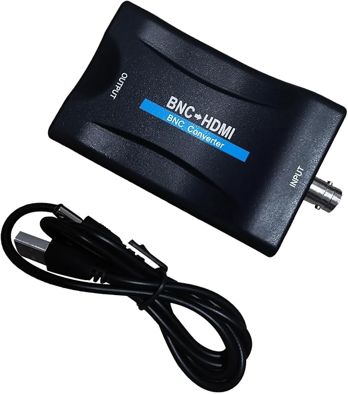 Coax to Hdmi Adapter,BNC to HDMI Converter,CVBS PAL/NTSC BNC to HDMI,720P/1080P Video Adapter HDCP Hook Security Camera CCTV DVRs Surveillance CVR to HDTV,Monitor and Projectors