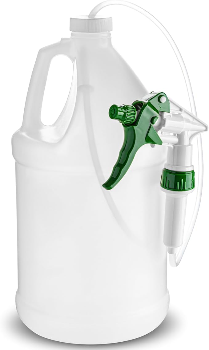 Trigger Sprayer Nozzle for Gallon Jug or Bottle - 3 Foot Extended Hose - Garden & Plants Pump Sprayer - Fits 38-400 Closure Bottles & Jugs