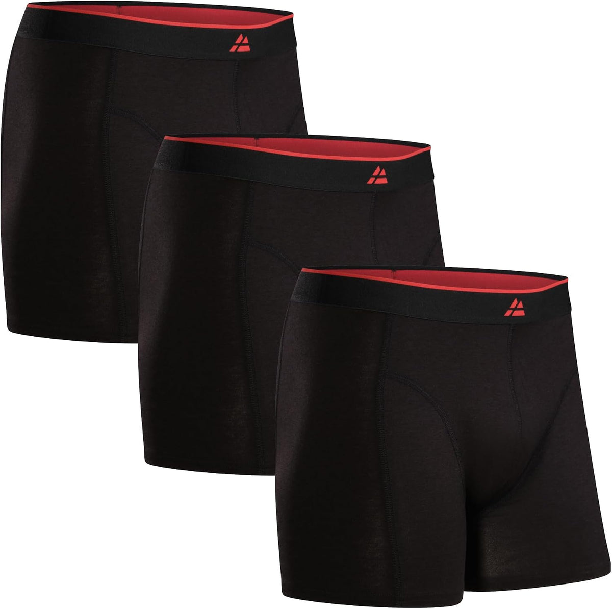 DANISH ENDURANCE Men's Bamboo Viscose Boxer Briefs (3-Pack) Ц Ultra-Soft, Breathable, Tag-Free, With/Without Fly