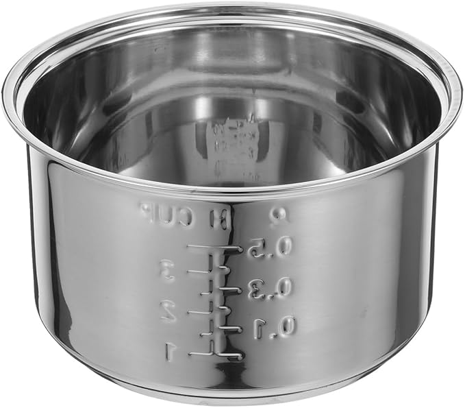 Stainless Steel Inner Pot for Rice Cookers Universal Replacement Insert for Electric Rice and Grain Cookers Cookware for Cooked Rice and Grains