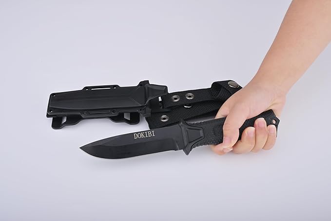 Tactical Fixed Blade Knife, 5.87 inch Blade, 4.65 inch Handle with Secure Sheath