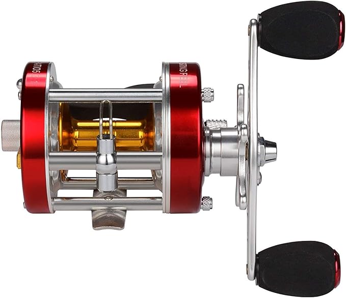 KastKing Rover Round Baitcasting Fishing Reel, Perfect Conventional Reel for Catfish, SalmonSteelhead, Striper Bass and Inshore Saltwater Fishing Reel, Reinforced Metal Body