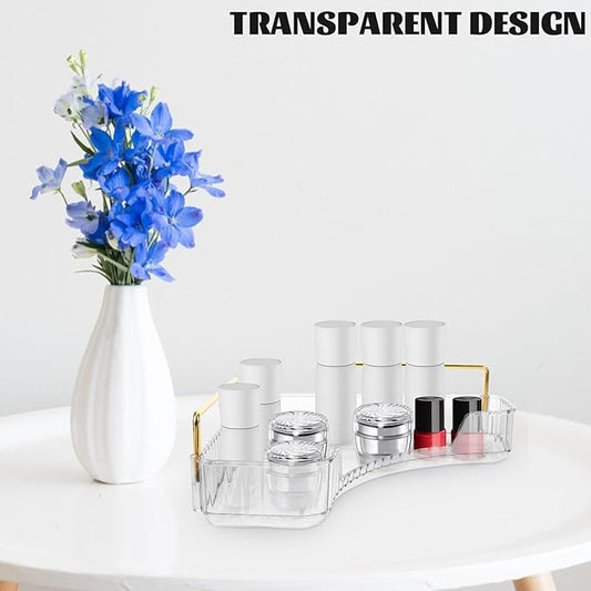 Alipis Bathroom Standing Shelf Vanity Makeup Organizer Counter Organizer Safe Metal Pet