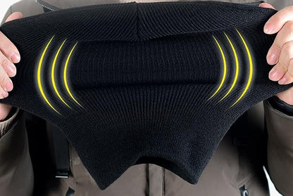 Winter Childrens Warm Face Mask Headgear Skiing Cold-Proof Mask Childrens Three-Hole Two-Hole Knitted Hat