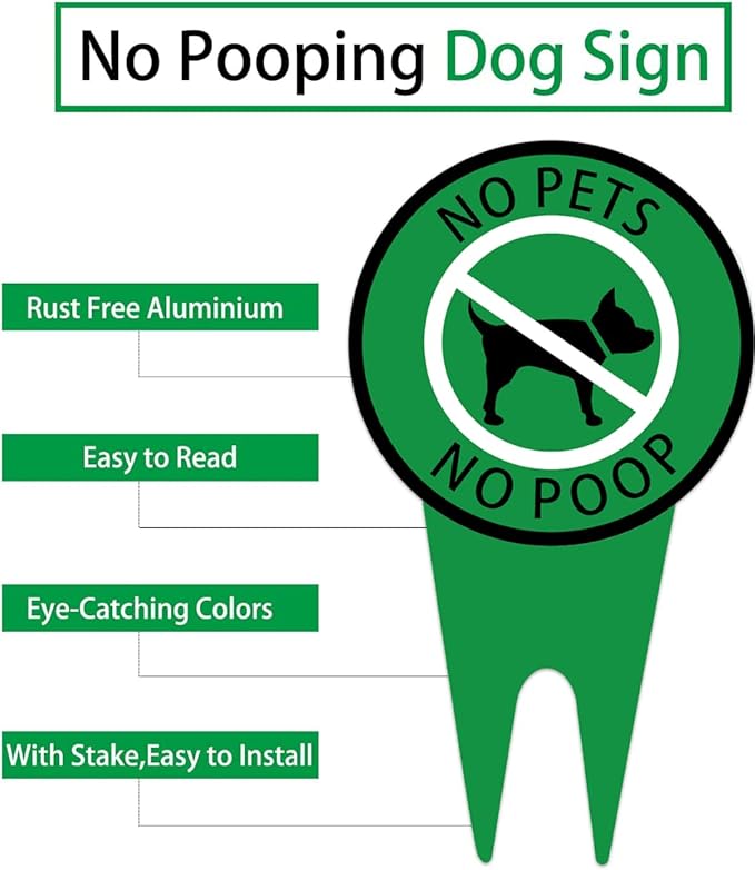 Please Be Respectful Dog Sign - No Dog Pee Signs for Yard - Stop Dogs from Pooping or Peeing On Your Lawn Yard Sign