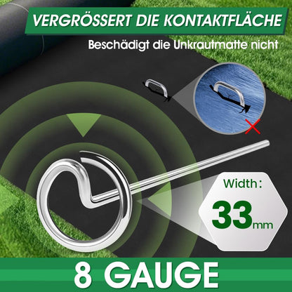 6 Inch Landscape Staples, Weed Barrier Fabric Stakes, Garden Pins (120pcs) 8 Gauge, Metal Galvanized Steel, G Shaped Yard Ground Cover Spikes, for Sod Turf Lawn, for Tent, for Inflatable Decorations
