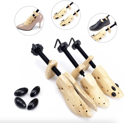 2 Way Shoe Stretchers for Men Women Large Size 9-14 Wide One Pair - Men Dress Shoes Stretcher 10 11 12 13 - XL Shoe Tree Stretcher for Men - Shoe Widener Stretcher for Women - Shoe Expanders Enlarger