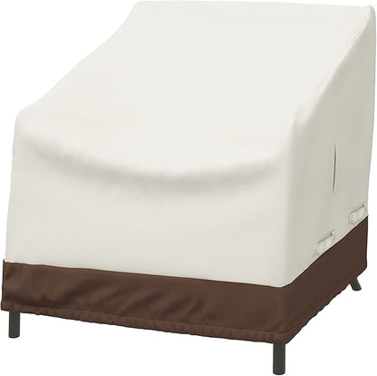 Basics Outdoor Patio Deep Lounge Chair Cover, Set of 2, BeigeTan