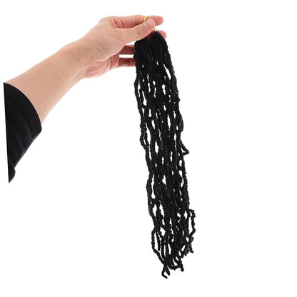 Dreadlocks Wig Micro Braids Faux Locs Crochet Hair Extensions Synthetic Hair for Parties Travel