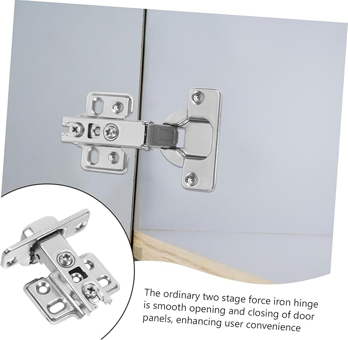 2pcs Stainless Steel Soft Close Concealed Hinges for European Kitchen Cabinets Full Overlay Design Effortless Installation Durability Versatile Furniture Use