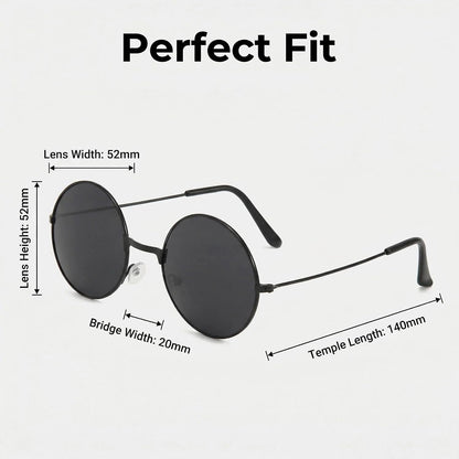 Hippie Sunglasses for Women Men, Retro Round Vintage Circle Glasses UV400 Protection