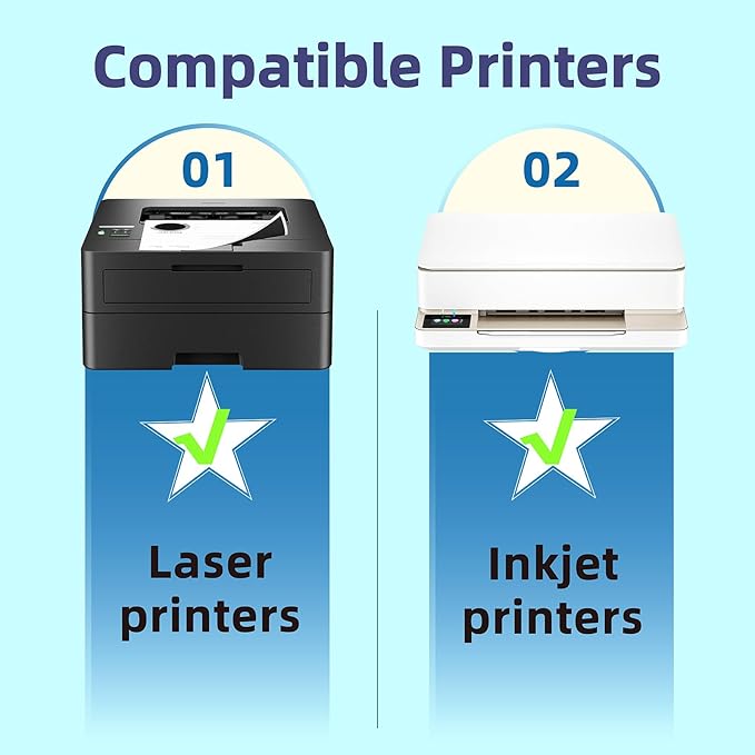 Shipping Address Labels,1" x 4" 2000 Blank Mailing Shipping Labels (20 Labels per Sheet,100 Sheets), Printable White Sticker Labels Compatible with Laser and Inkjet Printers